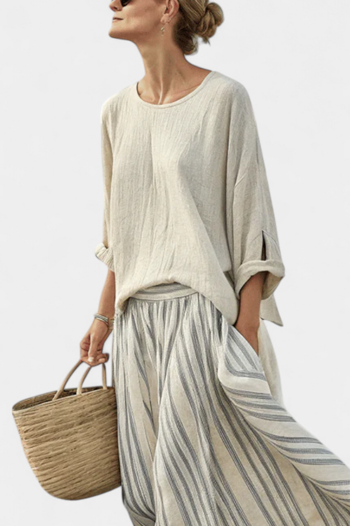 Zamira™ | Chemisier ample et jupe midi