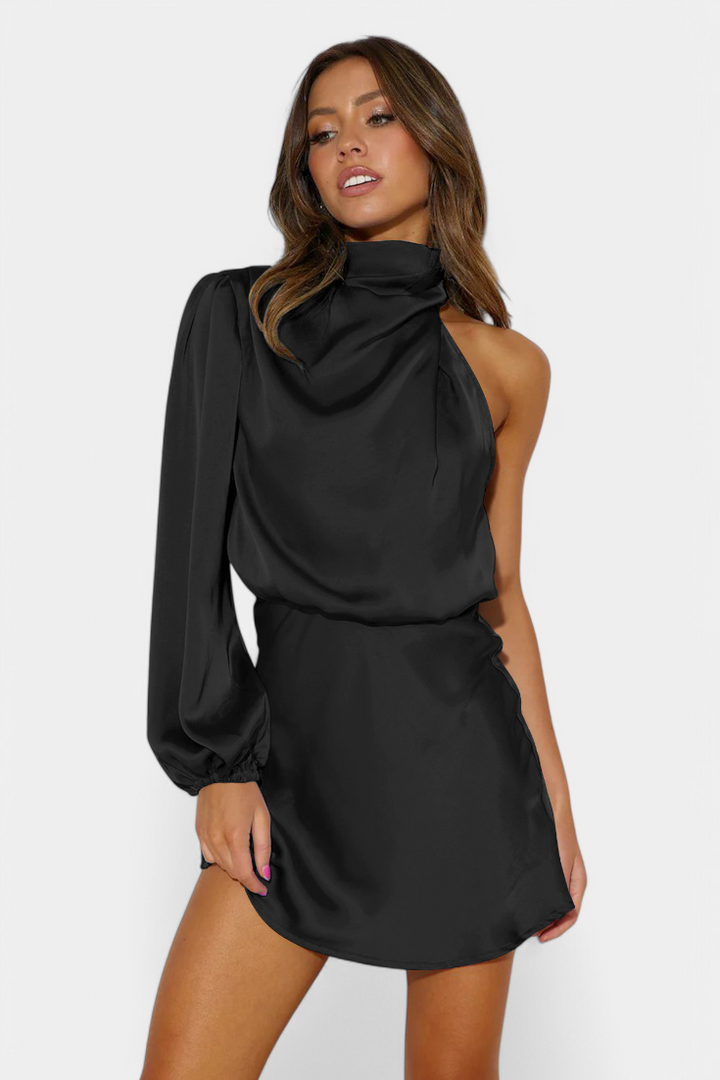 Mara One Shoulder Mini Slip Dress