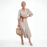 Antonia : Robe midi avec taille ajustable