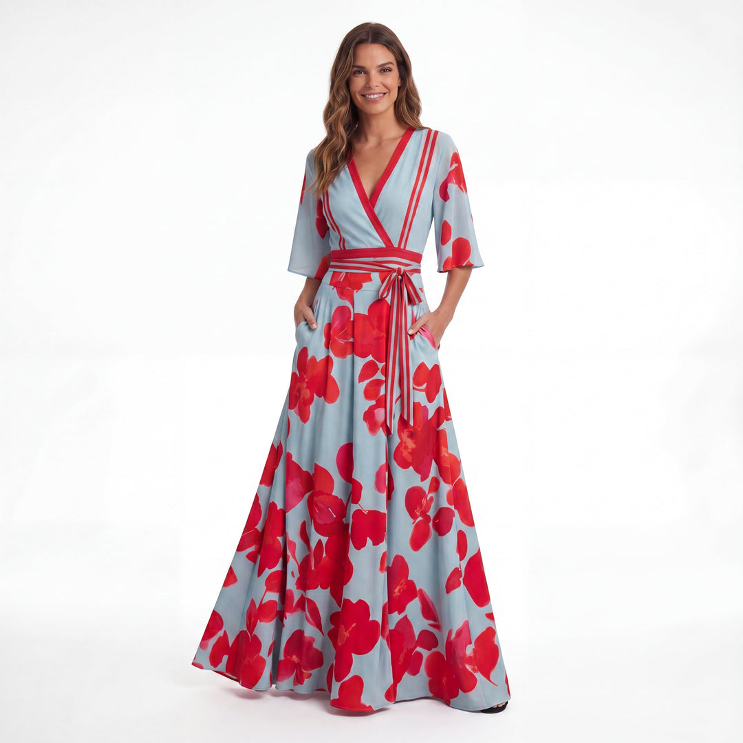 Valentina™ | Robe longue élégante avec décolleté plongeant